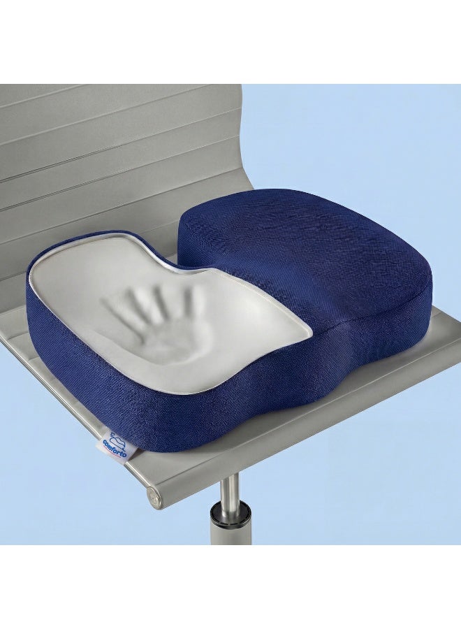 Comforto Orthopedic Seat Cushion for Sitting, Posture Support Pad for Office & Car, Therapeutic Comfort for Long Sitting & Recovery, Non-Slip Chair Cushion, 35x43x9 cm - Image 1