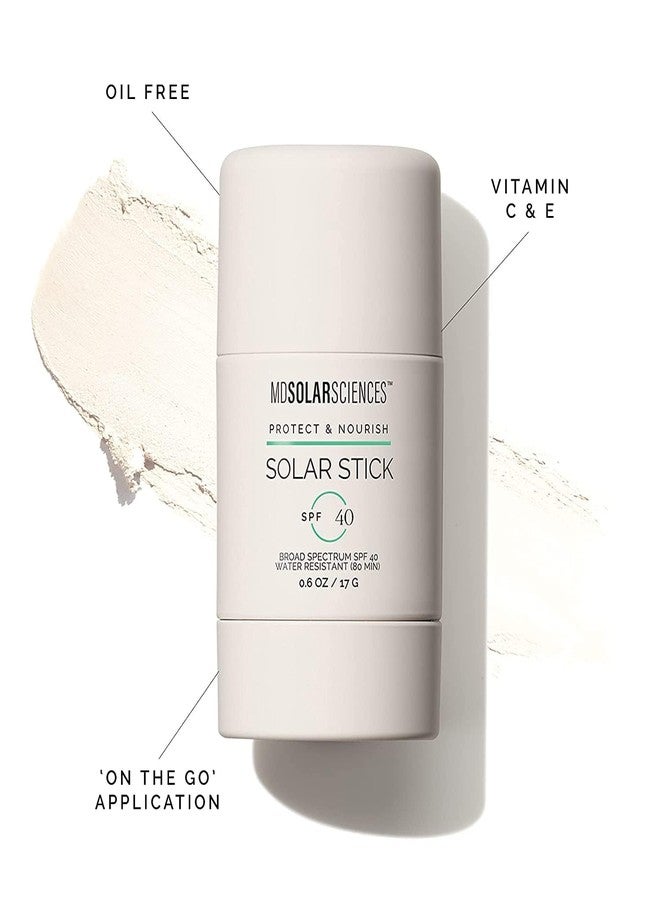 MDSolarSciences Solar Stick Mineral Sunscreen Stick SPF 40 | Water-Resistant, Broad Spectrum UV Protection | Hydrating Zinc & Vitamin C Formula | Reef-Safe, Vegan | Non-Greasy, No White Cast (0.6 Oz) - Image 3