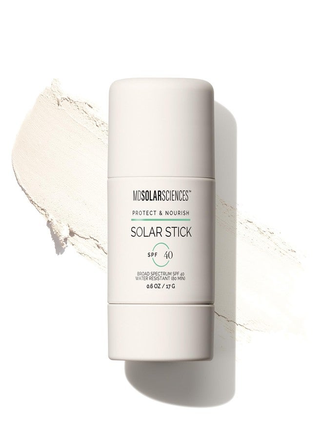 MDSolarSciences Solar Stick Mineral Sunscreen Stick SPF 40 | Water-Resistant, Broad Spectrum UV Protection | Hydrating Zinc & Vitamin C Formula | Reef-Safe, Vegan | Non-Greasy, No White Cast (0.6 Oz) - Image 1