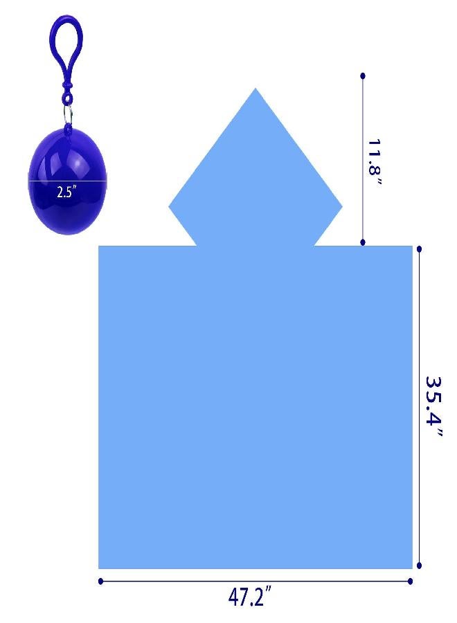 AUEAR, 5 Pack Portable Disposable Emergency Raincoats Waterproof Rain Poncho in A Ball for Traveling Camping Outdoor (Style A, 5 Colors) - Image 2