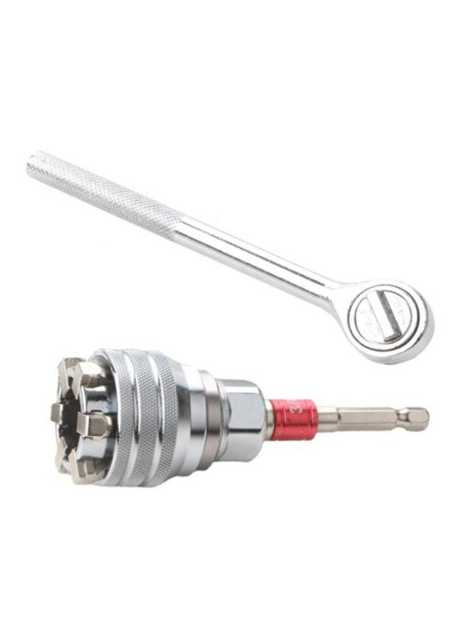 Multi-function Universal Socket Wrench Adjustable Heavy Duty 3/8-Inch Drive Ratchet Torque Wrench Power Drill Socket  - Image 2
