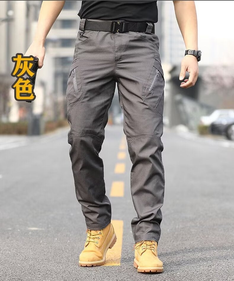 Tactical Tooling Pants Training Pants Commuter Wear-resistant Scratch-resistant Waterproof Foreign Trade Pants Multi-pocket Outdoor All-match Casual Army green ix9 - Image 3