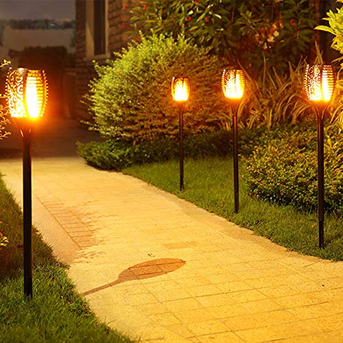 Epyz Solar Light Outdoor Waterproof Flickering Flame Mashaal Light 3 in1 96LED,Auto On/Off Solar Lighting for Garden Party and Festival Decoration [ Pack of 1, Warm Yellow ] - Image 2
