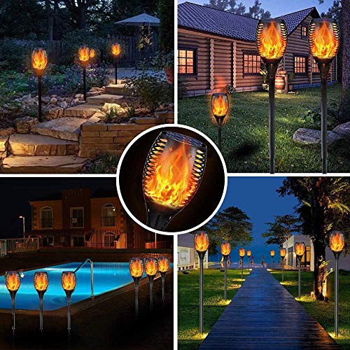 Epyz Solar Light Outdoor Waterproof Flickering Flame Mashaal Light 3 in1 96LED,Auto On/Off Solar Lighting for Garden Party and Festival Decoration [ Pack of 1, Warm Yellow ] - Image 3