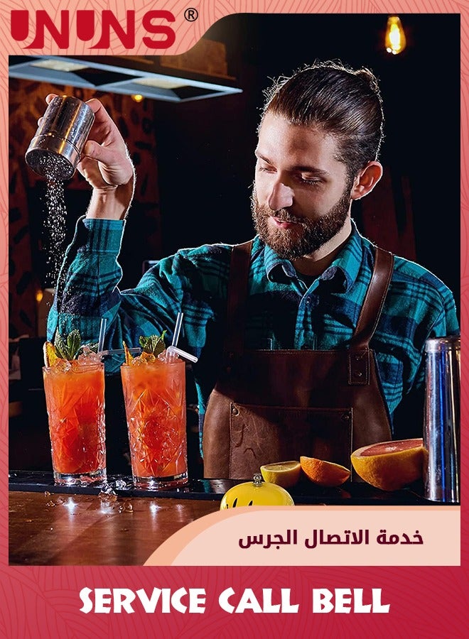 UNUNS 2 Pack Desk Bell For Service,Smile Face Call Bell,8.5cm Desk Bell With Metal Anti-Rust Construction,Front Desk Bell For Schools Dinner Hotel Reception Areas,Service Bell Dinner Desk Bell,Yellow - Image 4