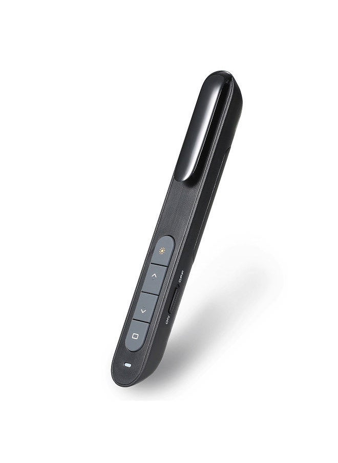 Generic 2.4GHz Wireless Powerpoint Presenter Presentation Pointer PPT Clicker with USB Receiver 100 Meters Remote Control Compatible with Windows Android Mac OS for Meeting Teaching Training Lecture  - Image 1