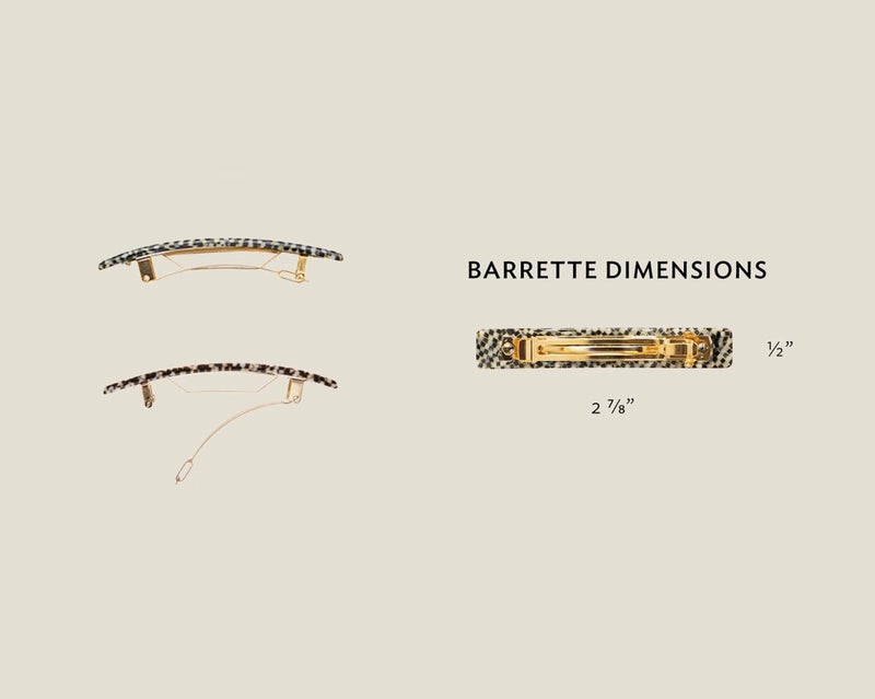 France Luxe Small Luxury Rectangle Barrette - Nacro Ocean - Image 5