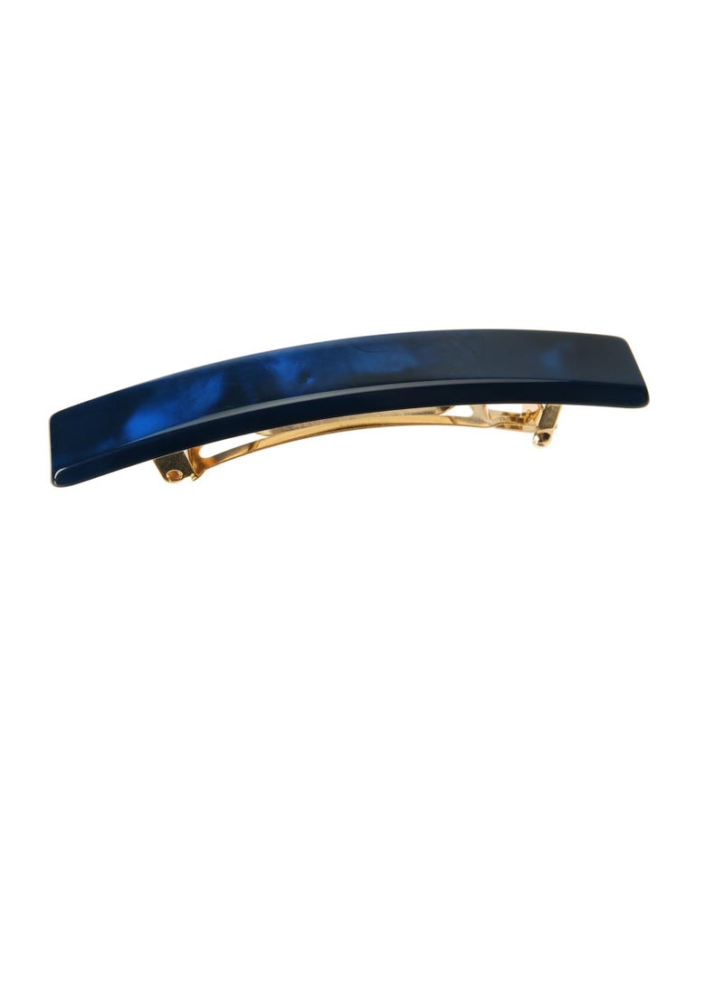 France Luxe France Luxe Small Luxury Rectangle Barrette - Nacro Ocean  - Image 1