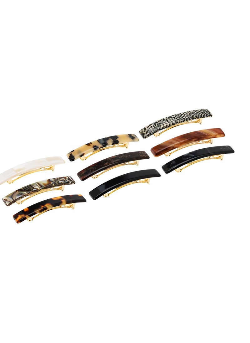 France Luxe France Luxe Small Luxury Rectangle Barrette - Nacro Ocean  - Image 2