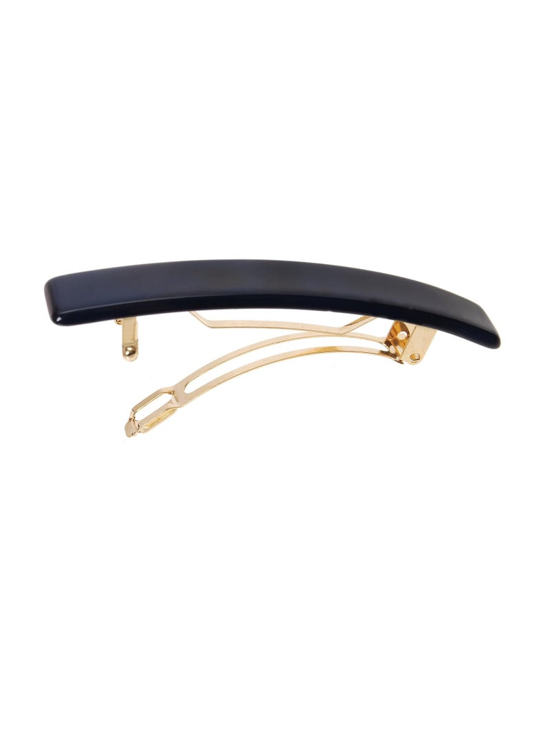 France Luxe France Luxe Small Luxury Rectangle Barrette - Nacro Ocean  - Image 3
