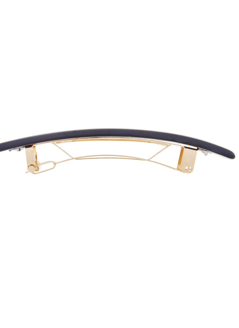 France Luxe France Luxe Small Luxury Rectangle Barrette - Nacro Ocean  - Image 4
