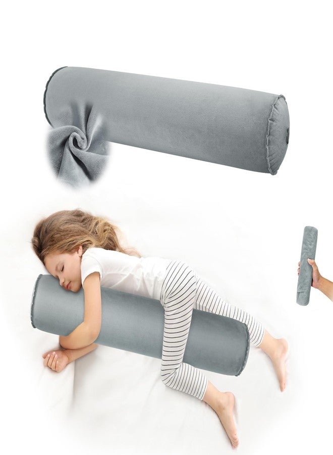 EULANT 35Inch Inflatable Long Bolster Body Pillow for Kids Teens,Body Pillows for Bed with Soft Velvet,Round Cervical Roll Cylinder Bolster Body Pillows for Hugging Sleeping,Back,Neck etc. - Image 1