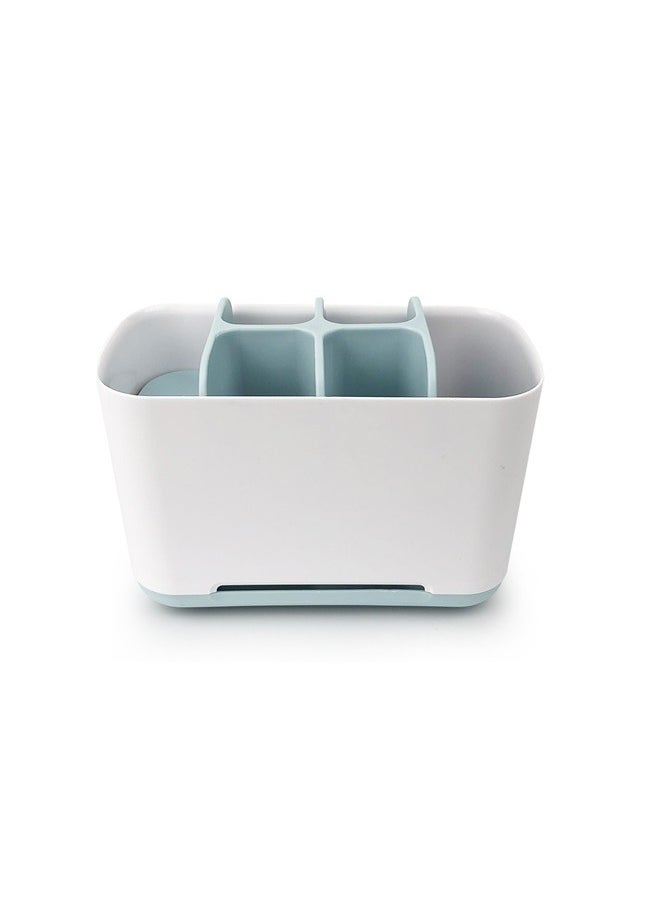 yongsheng Toothbrush Holder, Toothpaste Holder with Anti-Slip Bottom, Toothbrush Holder with Adjustable Dividers, Large Toothbrush Caddy Organizer Storage Detachable for Bathroom Shower Family Kids  - Image 1