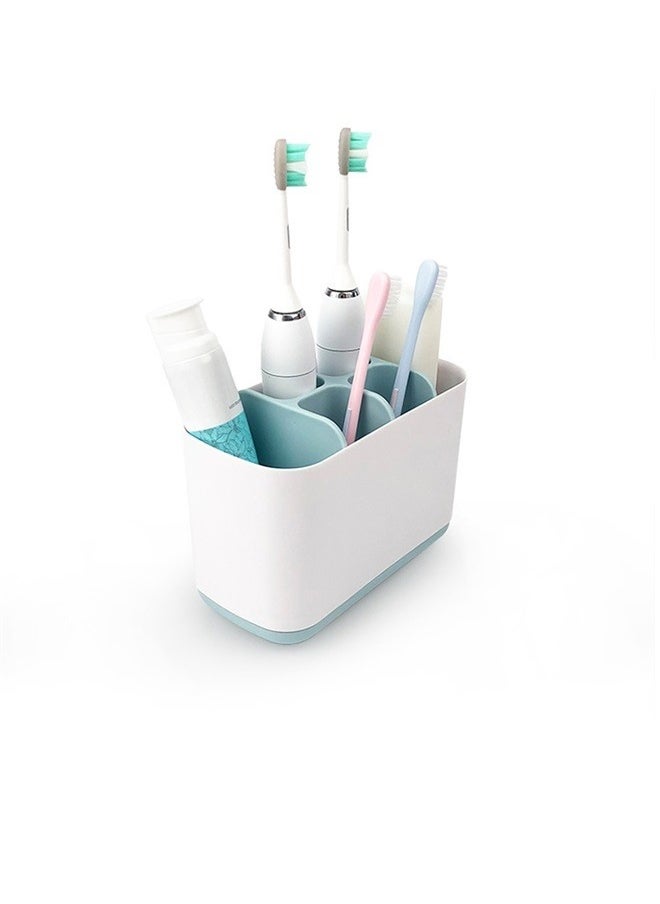 yongsheng Toothbrush Holder, Toothpaste Holder with Anti-Slip Bottom, Toothbrush Holder with Adjustable Dividers, Large Toothbrush Caddy Organizer Storage Detachable for Bathroom Shower Family Kids  - Image 2