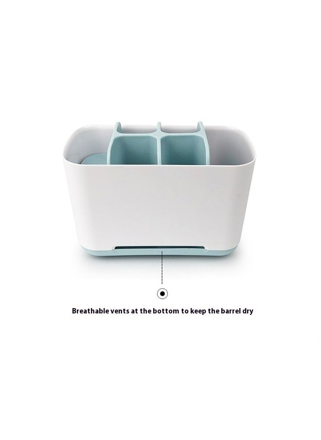 yongsheng Toothbrush Holder, Toothpaste Holder with Anti-Slip Bottom, Toothbrush Holder with Adjustable Dividers, Large Toothbrush Caddy Organizer Storage Detachable for Bathroom Shower Family Kids  - Image 3