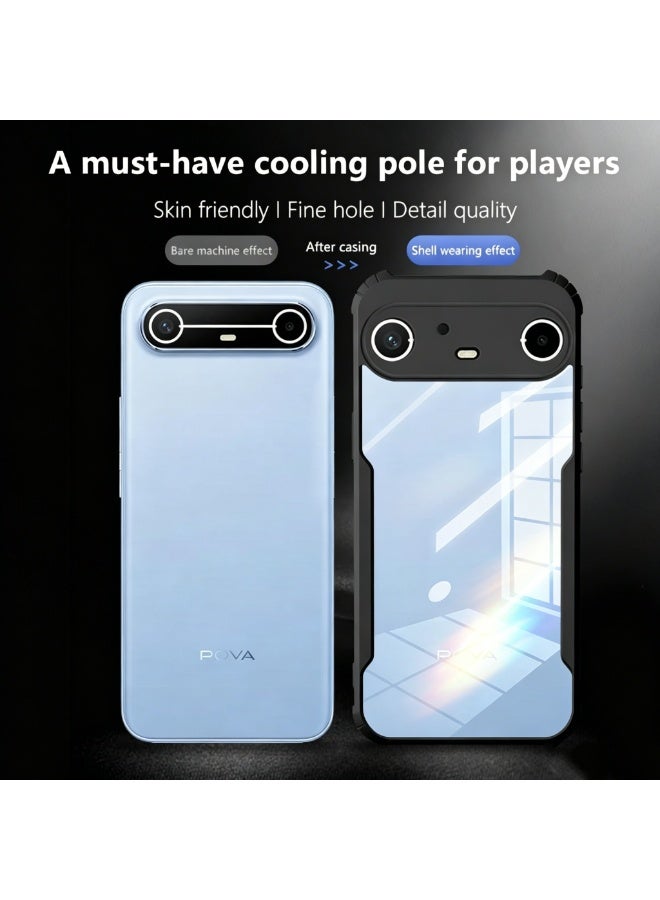 CoomBe Airbag Protection Case for TECNO Pova Slim 5G, Soft TPU+Acrylic Protective Phone Cover - Image 4