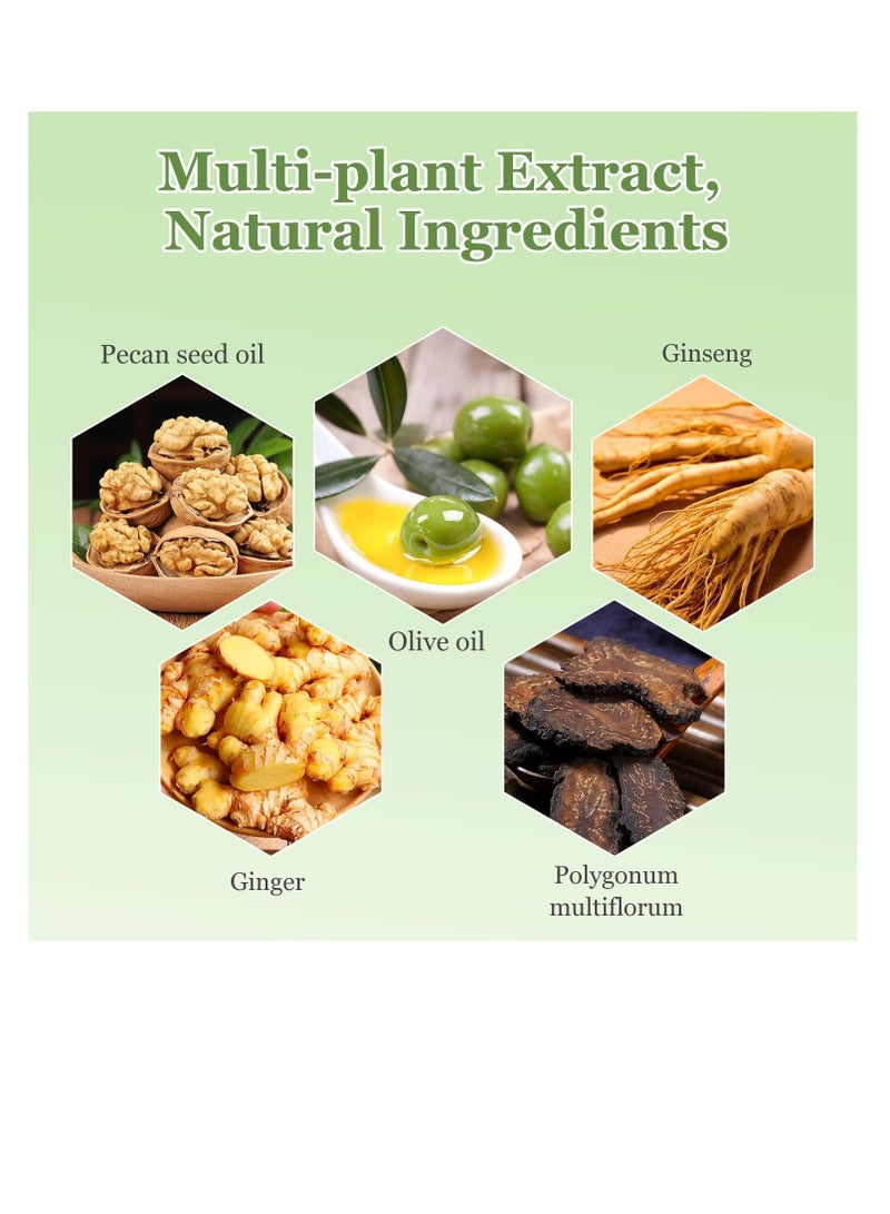 SYOSI Natural Plant Hair Dye, 20ml 10Packs/Box Botanical Bubble Plant Hair Dye, Hair Dye for Hair Coverage, Natural Plant Hair Dye Shampoo, Fruitcolor Hair Dyeing Cream, for Women Men (Black) - Image 5