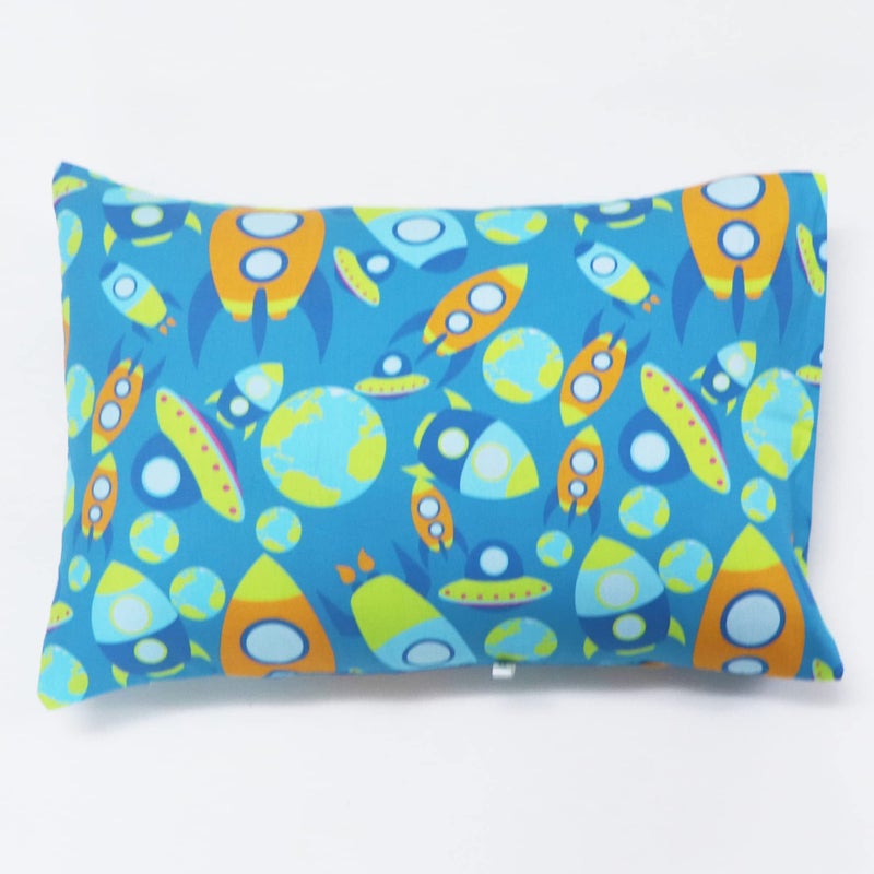 KRADYL KROFT Toddler Pillow with 100% Cotton Removable Cover - 20 X 15 Inches | Children Pillows | Baby Pillows - Aztec Rocket - Image 1