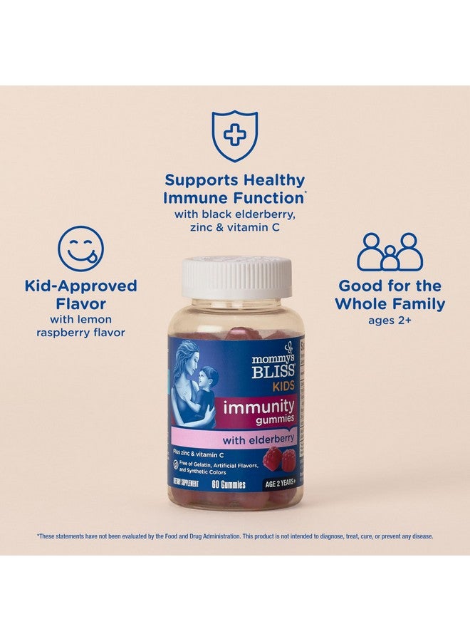 Mommy's Bliss Kids Elderberry Gummies, Supports Immunity with Black Elderberry, Zinc & Vitamin C, Gluten Free & Vegan, Age 2 Years+ (60 Count) - Image 4