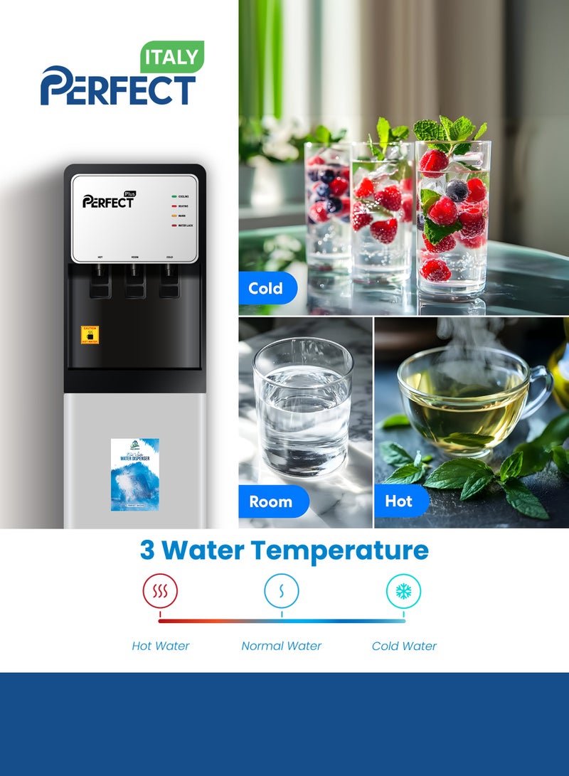 برفكت مبرد مياه مثالي بلس PWD-5700KB | التبريد الذكي | 3-اضغط على ساخن/بارد/دافئ | اتصال مباشر + فلتر | 580 واط | ضمان لمدة عامين - Image 4