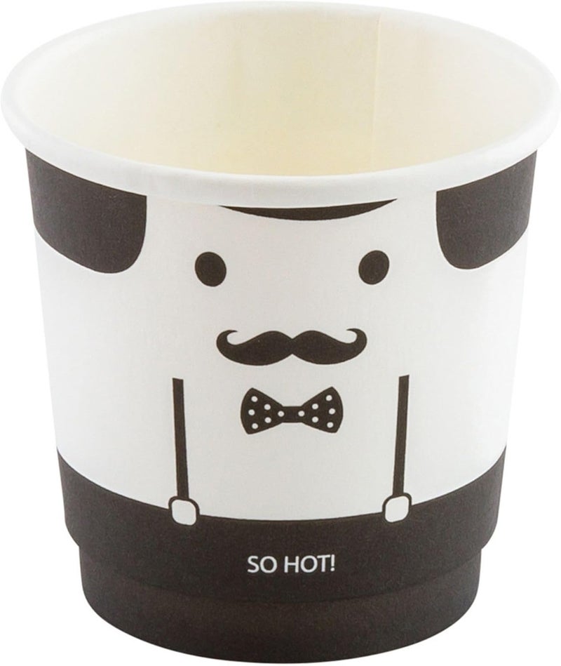 Restaurantware Insulated Paper Coffee Cups - Double Wall - Disposable - White - Monsieur - 4 oz - 500ct Box - MATCHING LIDS SOLD SEPARATELY: RWA0327GR, RWA0281B, RWA0281W - Image 2