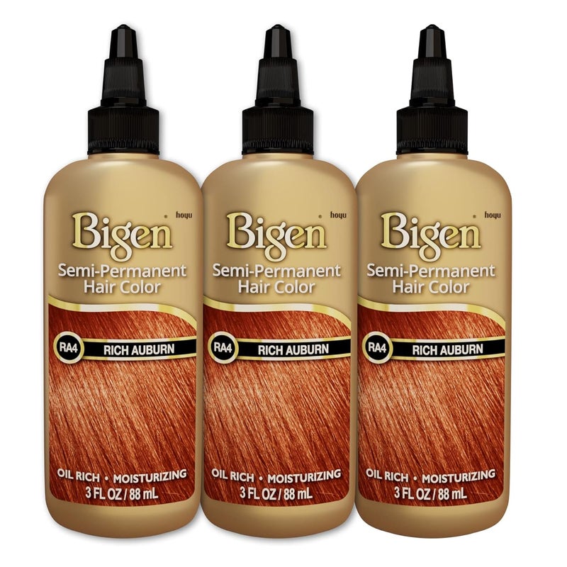 Bigen RA4 Rich Auburn Bigen Semi Permanent Hair Color 3 Pack