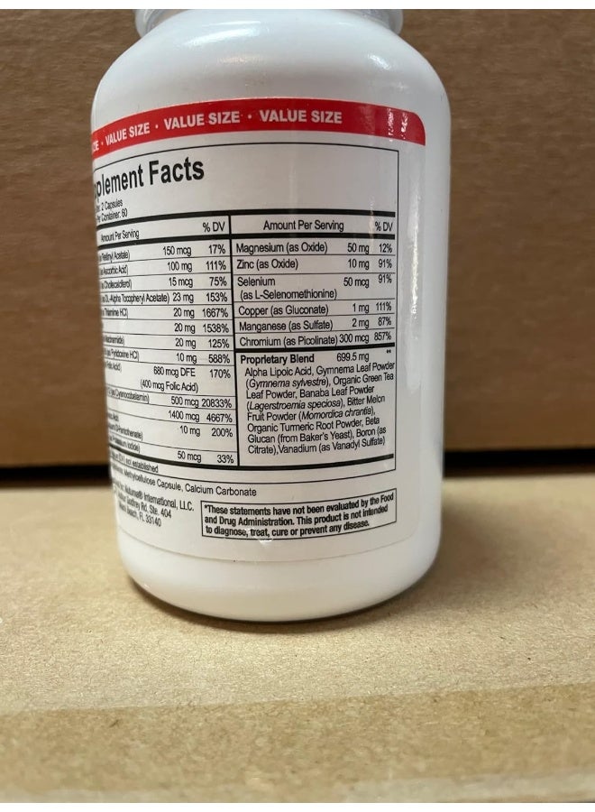 Nuturna 28 Vitamins Minerals Herbs Diabetic Support Formula Supplement with 300mg Alpha Lipoic Acid for Men and Women - Image 5