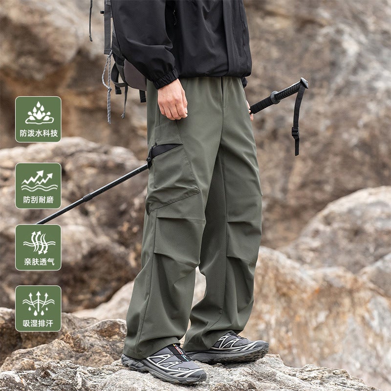 Crock Pants Men'S Loose Straight Mountaineering American Style Charge Pants Women'S Autumn Fashion Brand Outdoor Waterproof Men'S Casual Pants - Image 2