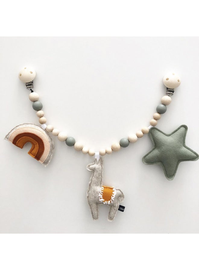 Ins Decorative Nordic Baby Bracelet Pacifier Clip Pacifier Chain Molar Educational Toy Baby Car Clip Bracelet-Color:Baby Car Clip: No. 2  - Image 5