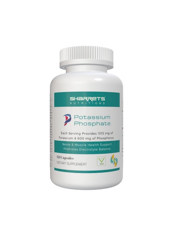 Sharrets Potassium With Phosphorus Supplements For Men Women Bone Keto, 2 X 120 Vegan Capsules - Image 2