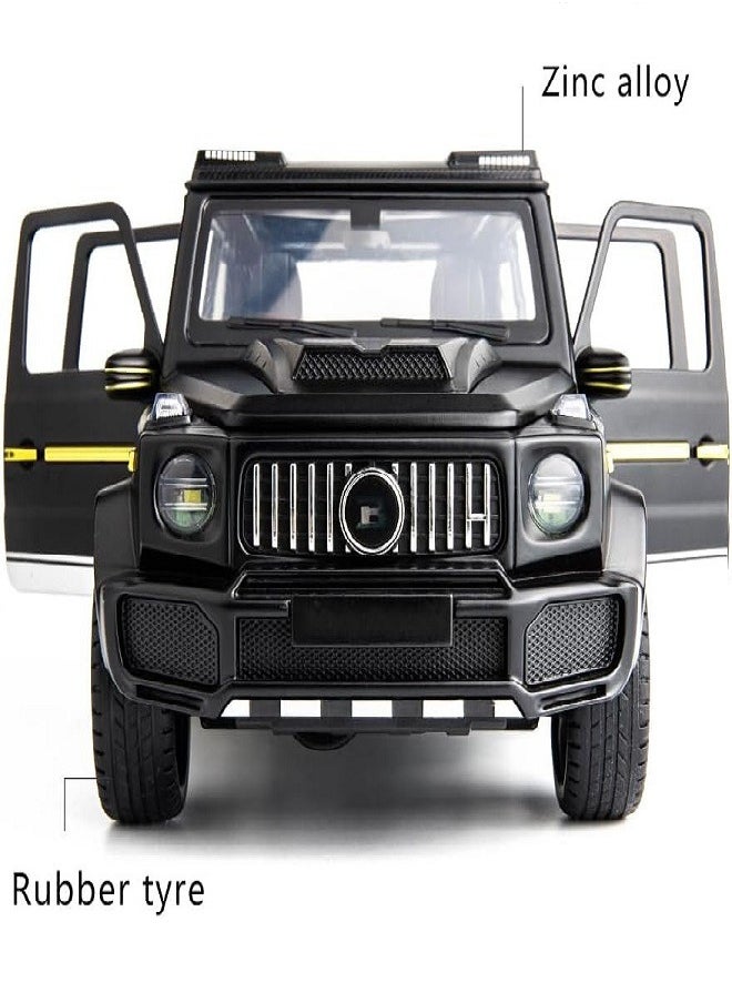 Generic - 1:24 Scale Mercedes Benz G63 AMG Diecast Model Car, Barbs 900 SUV Zinc Alloy Pull Back Toy with Sound, Light, and Jeep Off-Road Features, Gifts for Boys and Girls (black) - Image 1
