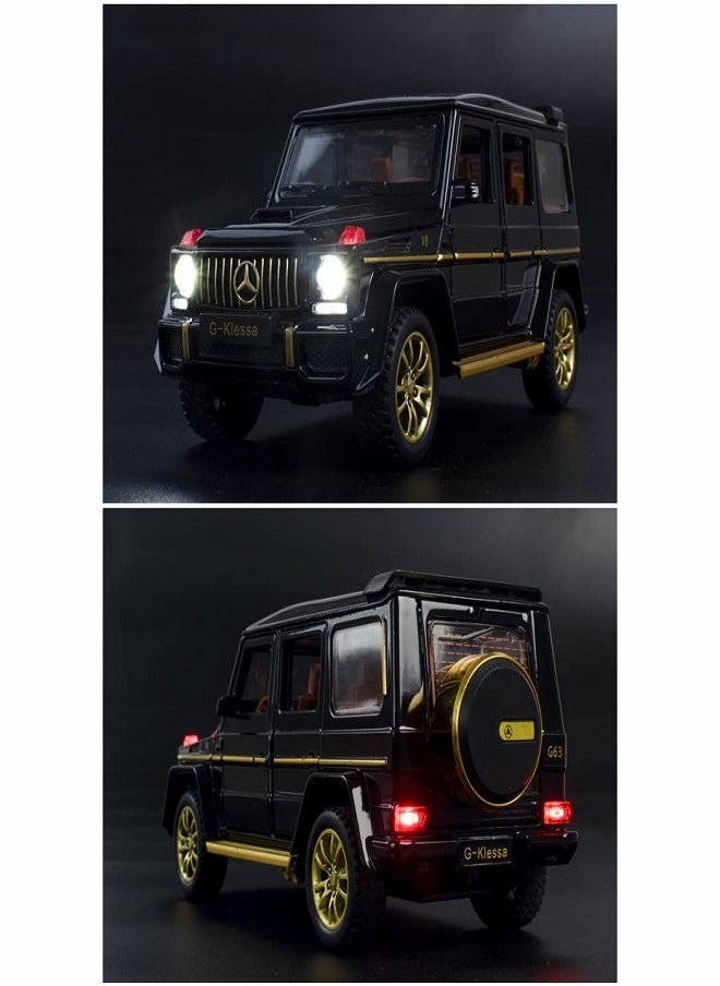Generic - 1:24 Scale Mercedes Benz G63 AMG Diecast Model Car, Barbs 900 SUV Zinc Alloy Pull Back Toy with Sound, Light, and Jeep Off-Road Features, Gifts for Boys and Girls (black) - Image 1