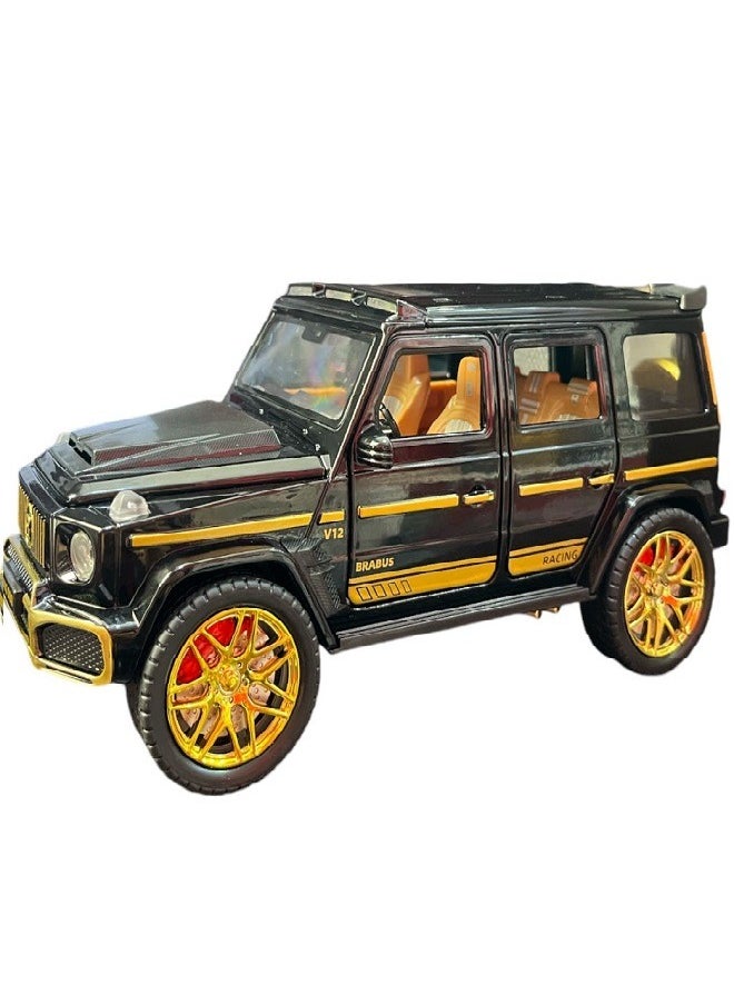 Generic - 1:24 Scale Mercedes Benz G63 AMG Diecast Model Car, Barbs 900 SUV Zinc Alloy Pull Back Toy with Sound, Light, and Jeep Off-Road Features, Gifts for Boys and Girls (black) - Image 1
