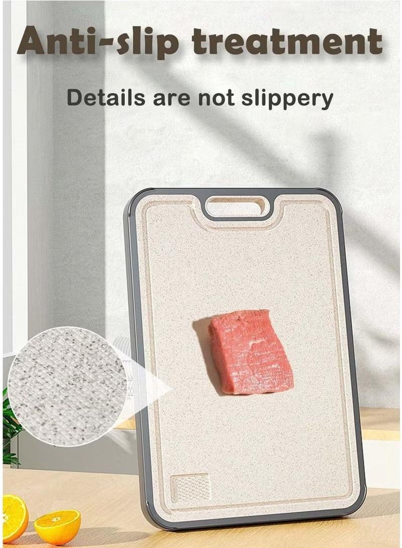 XiuWoo Cutting Board, Double Sided Chopping Board with Grinding Function, Stainless Steel Cutting Block for Meat, Fruit, Vegetable - Image 4