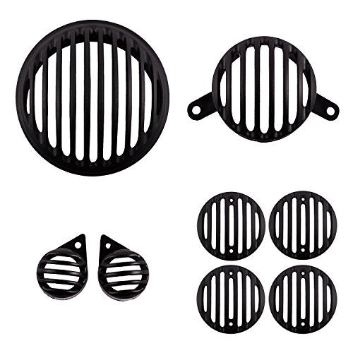 Autofy أوتوفي بلاستيك جريل لرويال إنفيلد بوليت كلاسيك (أسود، مجموعة من 8) (GRILL137) - Image 1