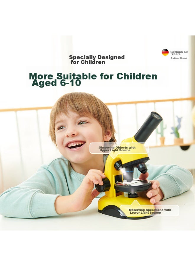 Bresser Microscope For Children, Dual-use For Biological And Optical Viewing, High Magnification 750x, Scientific Experiment Toy, Children's Day Gift - Image 1