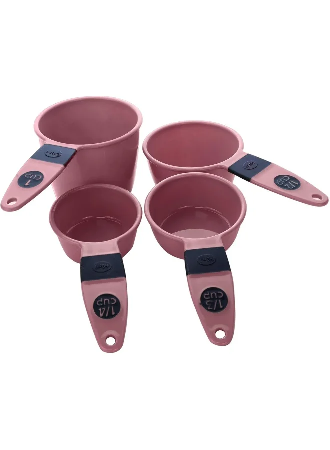 كويزين أرت 7Pieces Measuring Cup Set, Light Maroon (Rose), Polypropylene