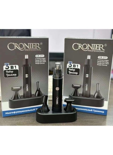 Men's Cordless Facial Hair Remover Battery Operated Ear Nose Hair Trimmer Beard Shaver Mini Eyebrow Trimmer CR 311