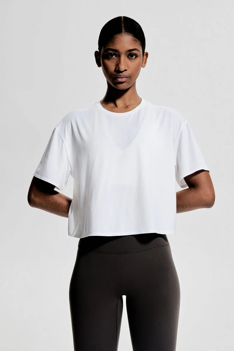 H&M Boxy-style sports top in DryMove™
