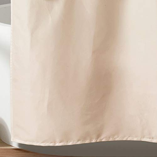 Lush Decor Lucia Shower Curtain - Fabric, Ruched, Floral, Textured Vintage Chic, Farmhouse Style Design, 72” x 72”, Ivory - Image 4