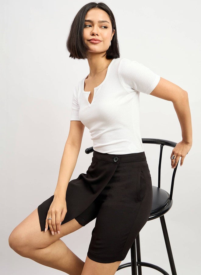 SALT ATTIRE Women Above Knee Wrap Skirt - Image 5