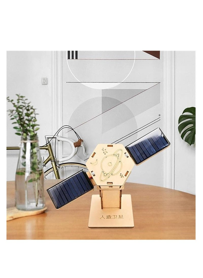 null - DIY Artificial Satellite Model, Wood Science Projects Experiment Kits, Novelty Scientific Building Toy, DIY Model Kits for Exploring Principles of Artificial Satellites, Gift, Teaching Prop - Image 1