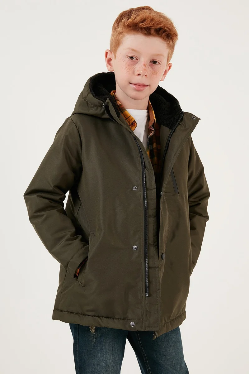 Lela Zippered Pocket Hooded Puffer Coat Boys' Coat 6492325