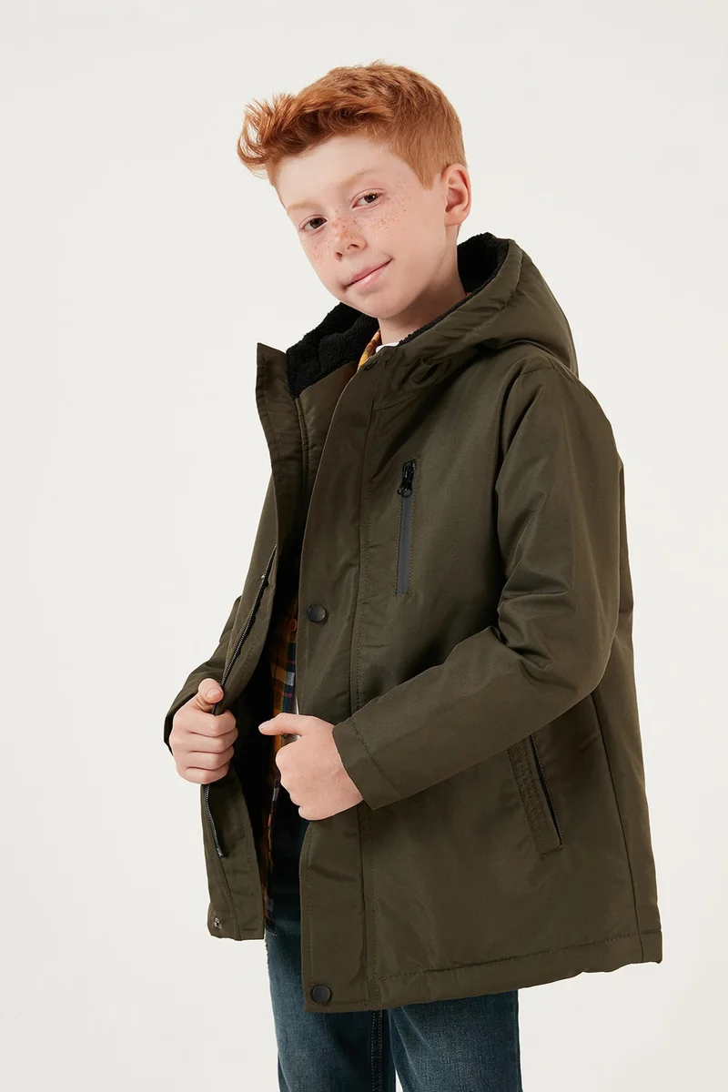 Lela Zippered Pocket Hooded Puffer Coat Boys' Coat 6492325