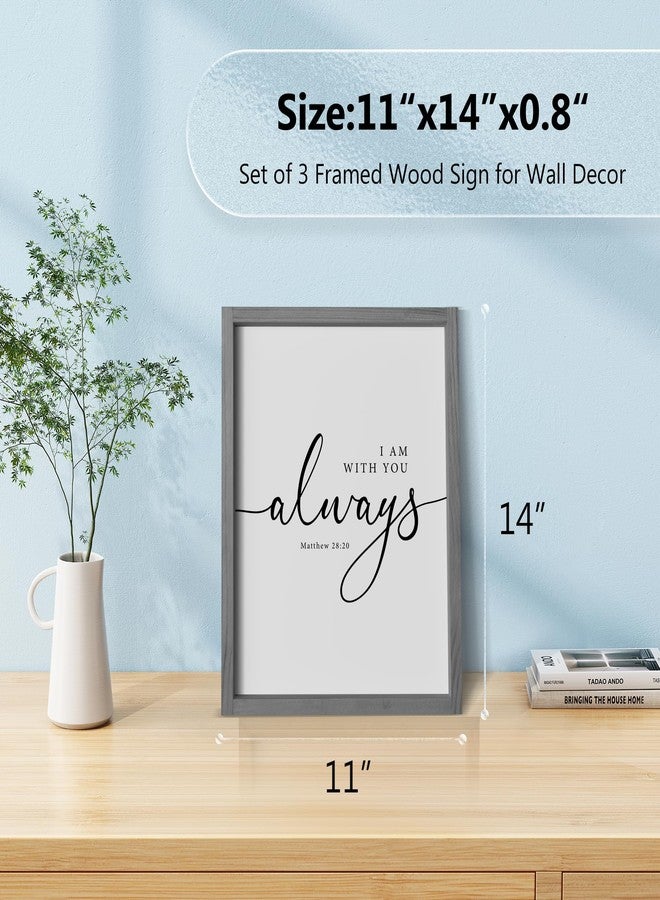 Heiple Framed Be Still and Know that I am God Sign Love is Patient Love is Kind Wall Art Set of 3 with Wooden Frame for Home Bedroom Decor Bible Verse Scripture Art Christian Religious Wall Decor - Image 5