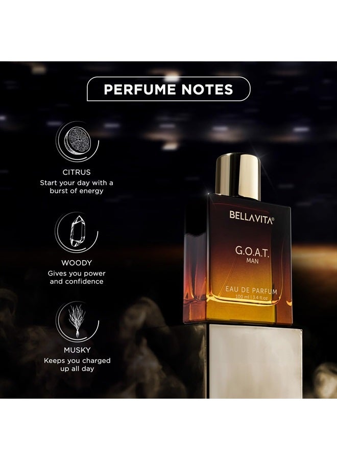 Bella Vita Luxury G.O.A.T. Men's Eau De Parfum (3.4 fl. oz.) | Perfume for Men with Bergamot, Lavender & Patchouli | Woody & Oriental | Refreshing: Ideal for Sports & Gym Enthusiasts | Long-Lasting & Cruelty-Free - Image 4