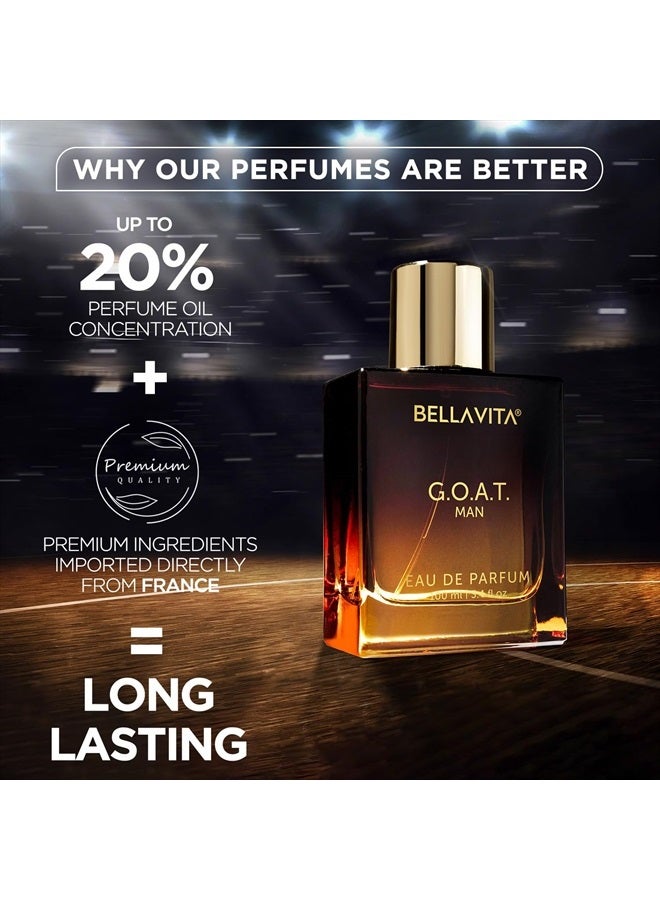 Bella Vita Luxury G.O.A.T. Men's Eau De Parfum (3.4 fl. oz.) | Perfume for Men with Bergamot, Lavender & Patchouli | Woody & Oriental | Refreshing: Ideal for Sports & Gym Enthusiasts | Long-Lasting & Cruelty-Free - Image 3