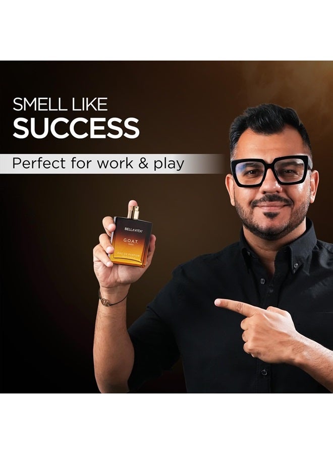 Bella Vita Luxury G.O.A.T. Men's Eau De Parfum (3.4 fl. oz.) | Perfume for Men with Bergamot, Lavender & Patchouli | Woody & Oriental | Refreshing: Ideal for Sports & Gym Enthusiasts | Long-Lasting & Cruelty-Free - Image 2