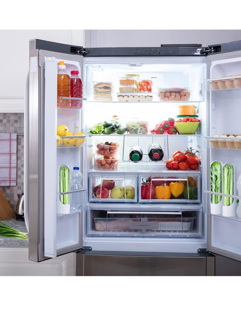 ميكسد الحفاظ على اثنين من الفانيليا ، ثلاجة مع الفانيليا الحفاظ على الحاويات ، سيلانترو ، الفانيليا الحفاظ على حزمة ، يمكن الحفاظ على الخضروات الخضراء والنعناع والبقدونس والهليون لمدة 2-3 أسابيع - Image 4