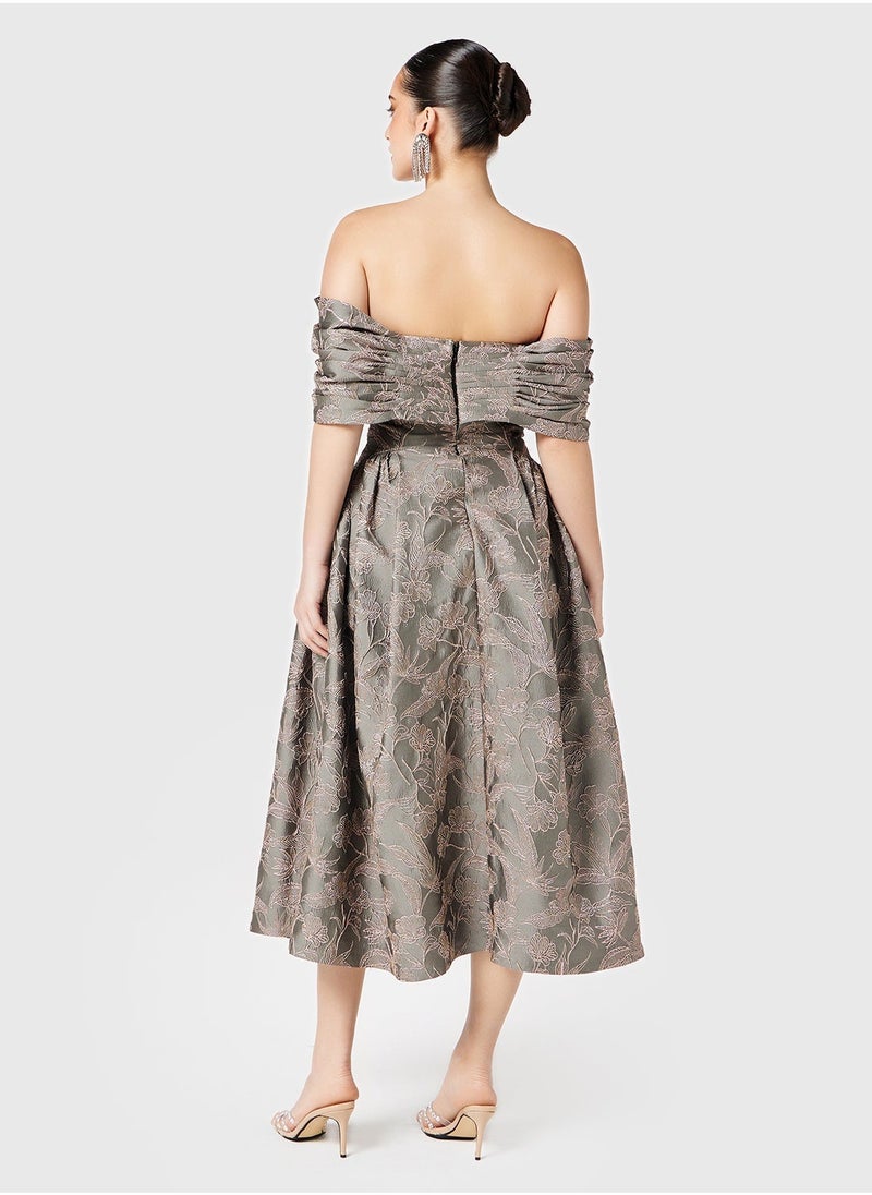 Threadz by Ajooni Floral Off-Shoulder Dress - Image 2